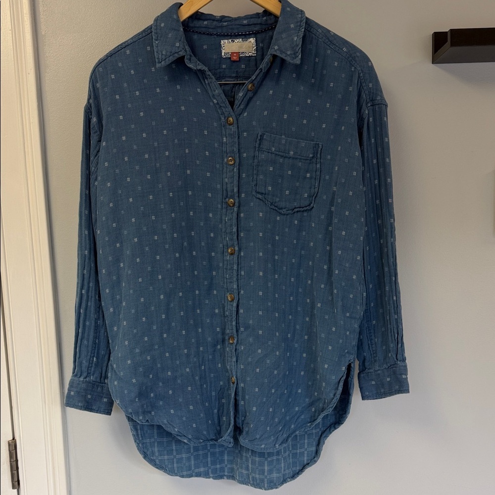 Pilcro Anthropologie Oversized Button Down Cotton Shirt